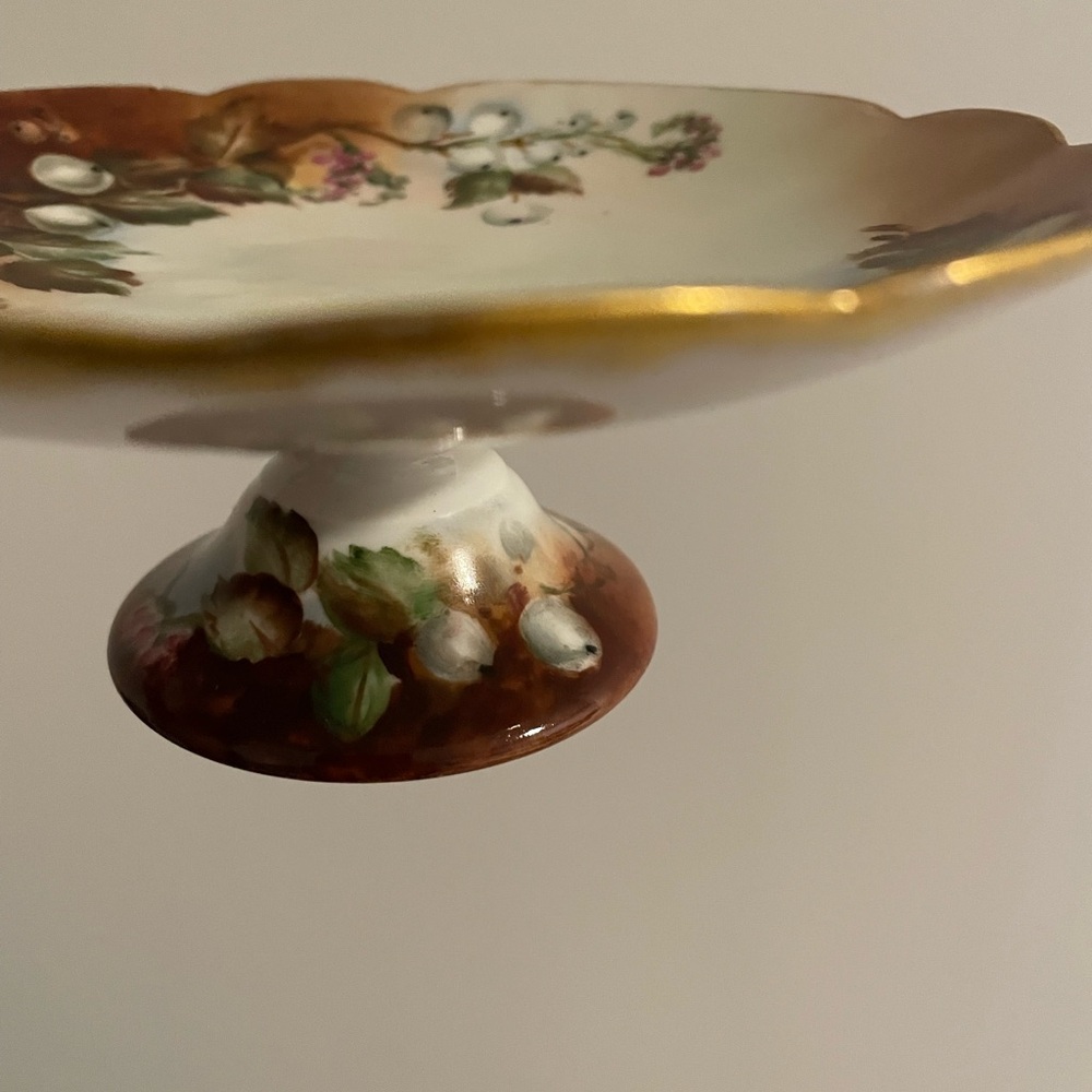 Vintage or Antique Made in France Ahrenfeldt Footed Decorative Compote Catch All